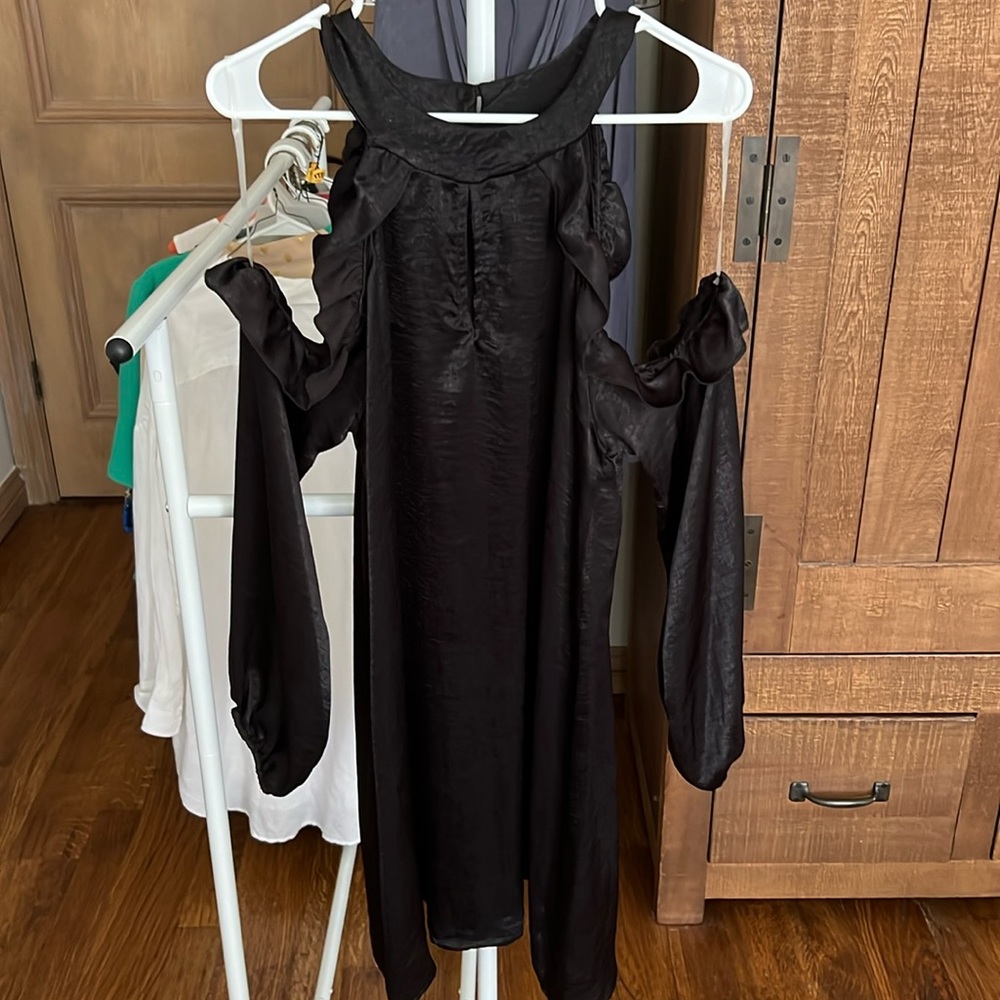 Black silk dress